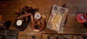 Pub Food with Garlic Bread